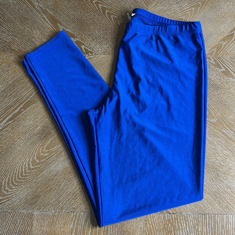 FIT IN Cobalt Blue Shiny Plus Size Leggings 2XL